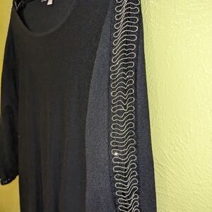 Black Top with Silver Embellishments